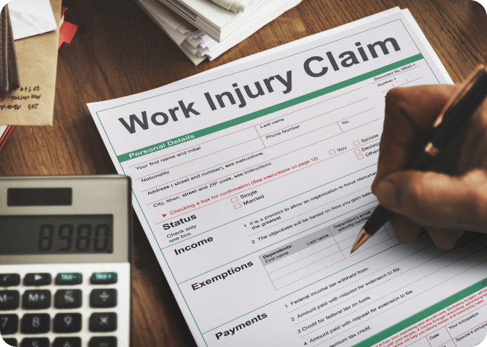 work-injury-compensation-claim-form-concept